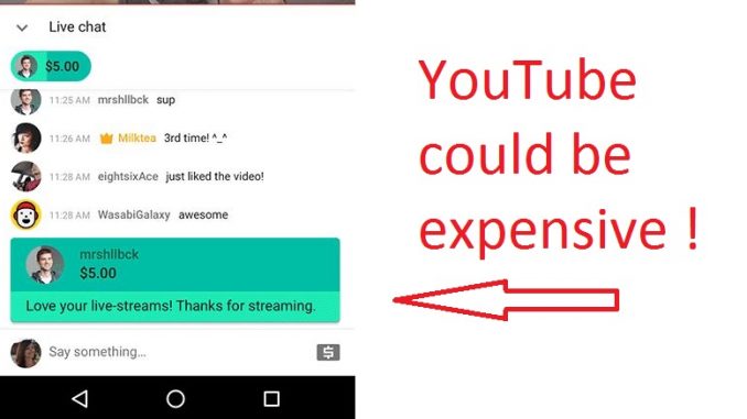 YouTube could be expensive
