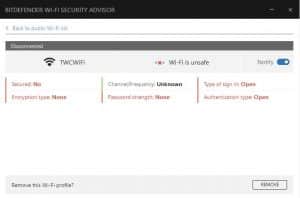 Bitdefender wifi security