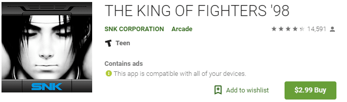 king of fighters retro game
