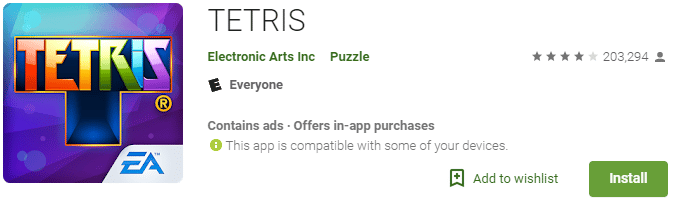 tetris retro game