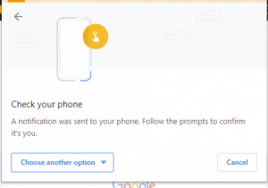 google security key phone prompt
