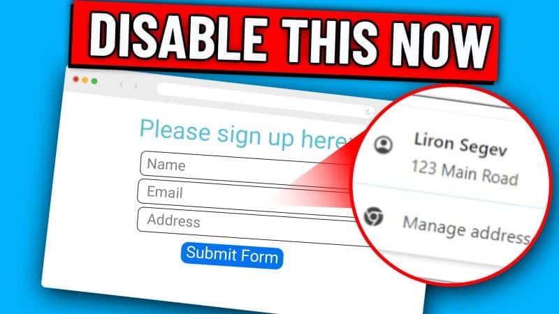 Disable this feature immediately in your browser!